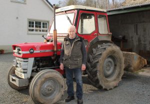 Charlie Convery with his Massey Ferguson 135