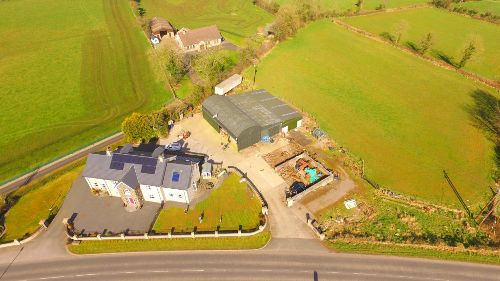 Aerial view of the farm as it is today